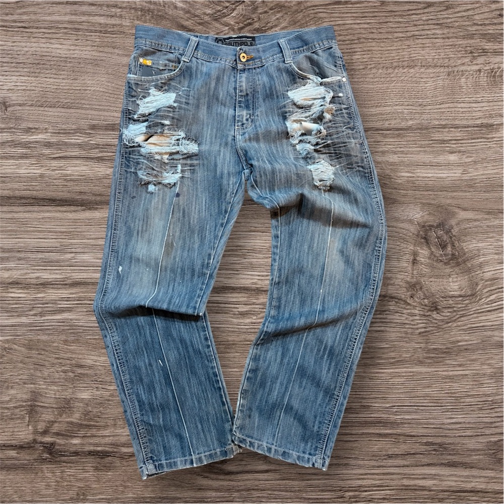 South Pole Light Blue Distressed Jeans